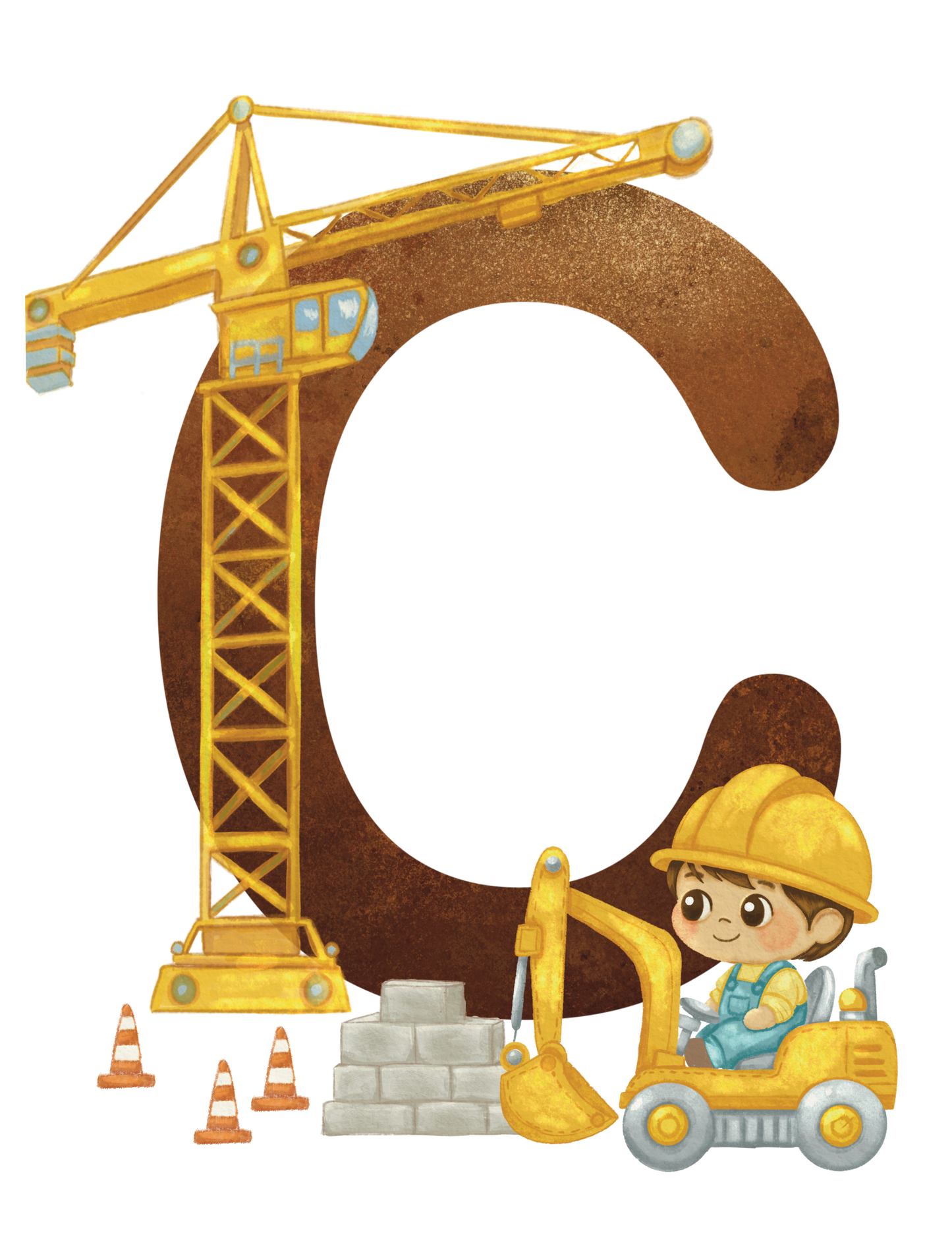 Litere personalizate 30x40 cm – Muncitorel