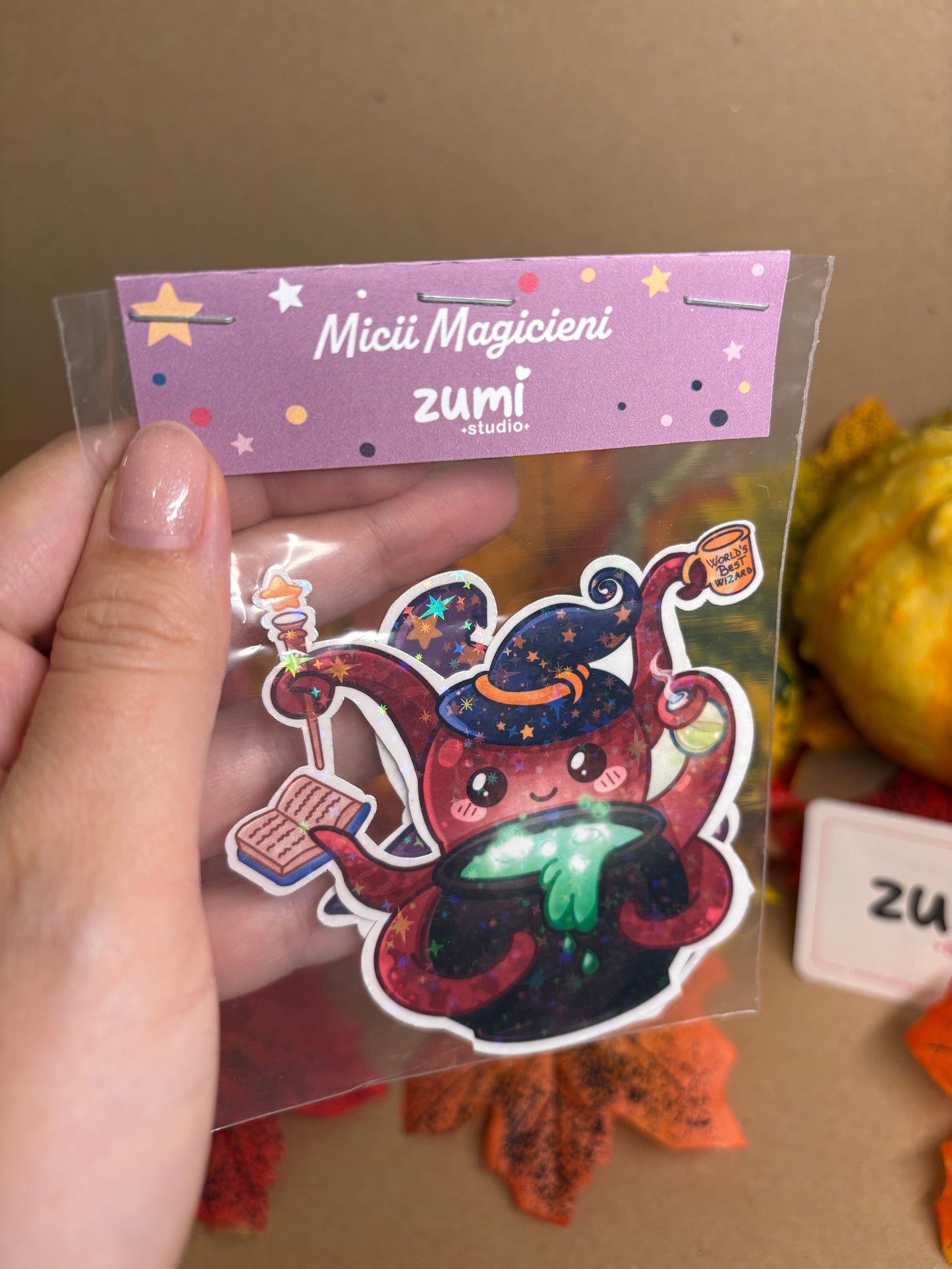 Sticker Die-cut - „Octopus Alchimist” – Holografic