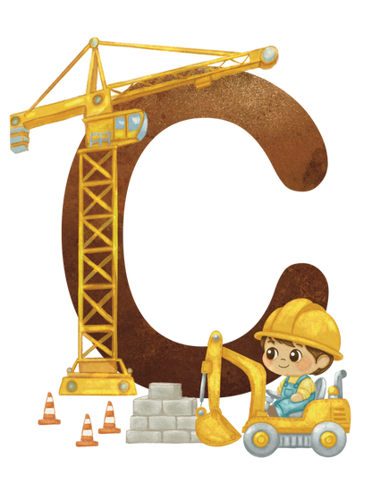 Litere personalizate 30x40 cm – Muncitorel