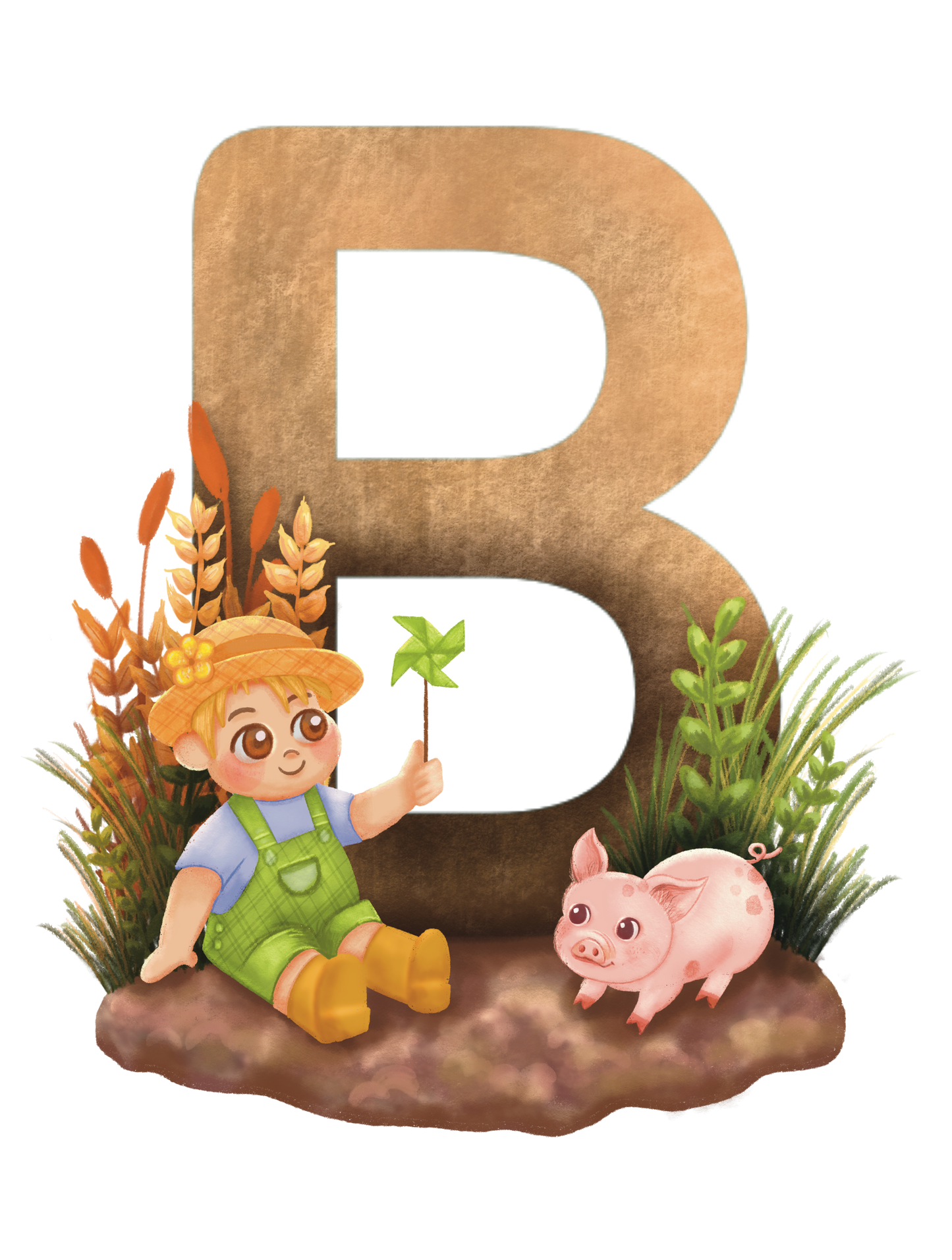 Litere personalizate 30x40 cm – Viața la fermă