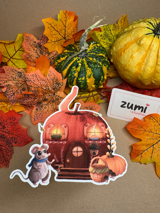 Sticker Die-cut - „Șoricelul din Măr”